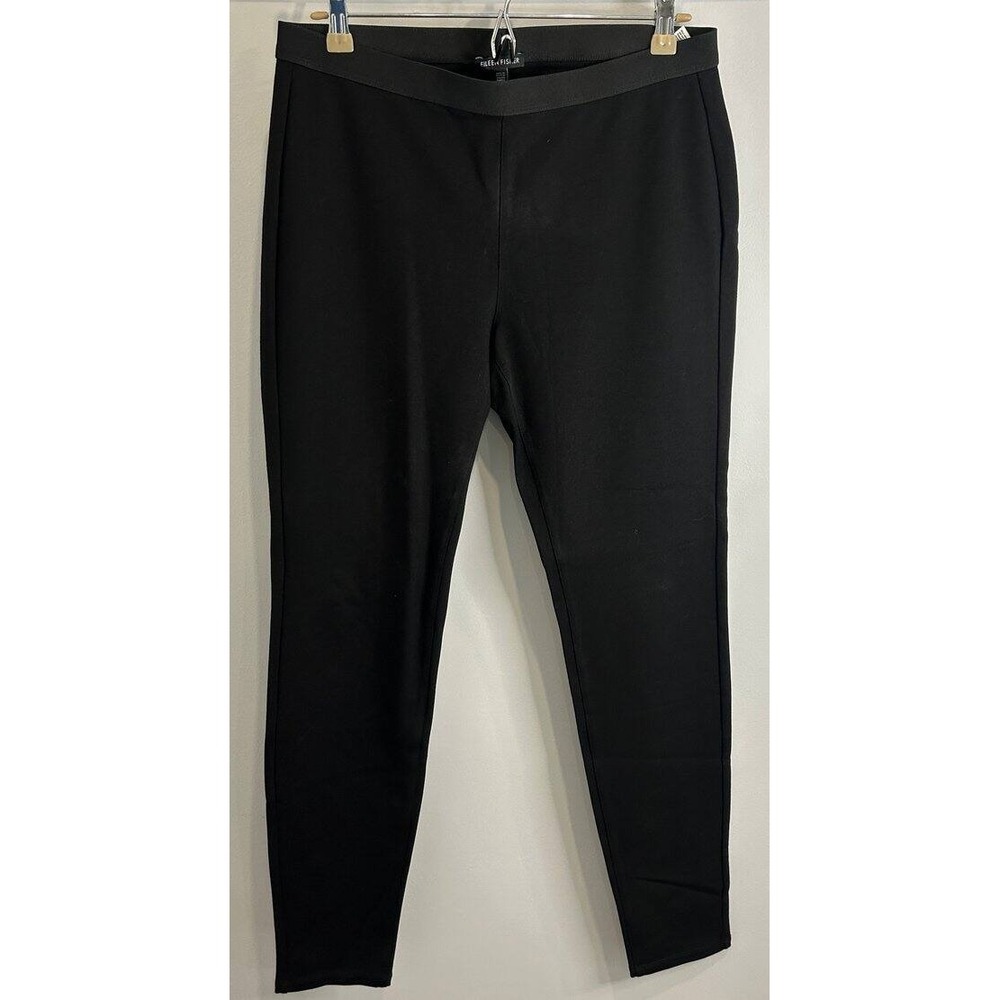 Eileen Fisher Washable Stretch Ponte Straight Pant Ankle Length Easy Fit Size M